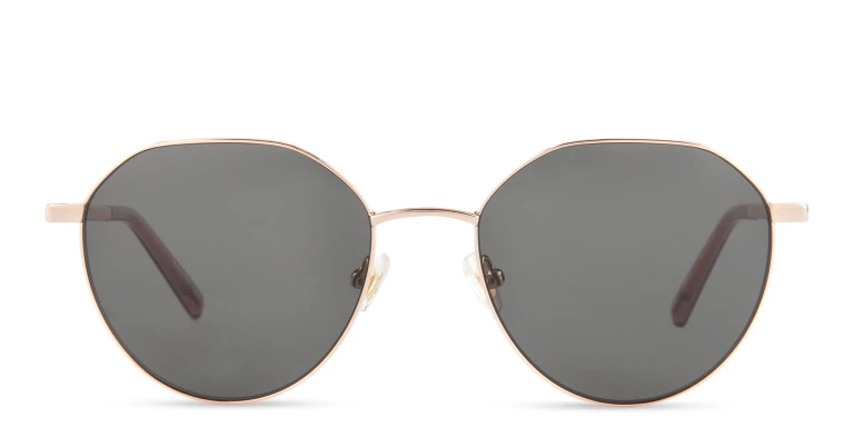 Shop EYE'M Round Sunglasses in Gold online.