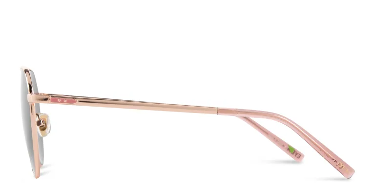 Shop EYE'M Round Sunglasses in Gold online.