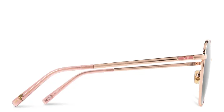 Shop EYE'M Round Sunglasses in Gold online.