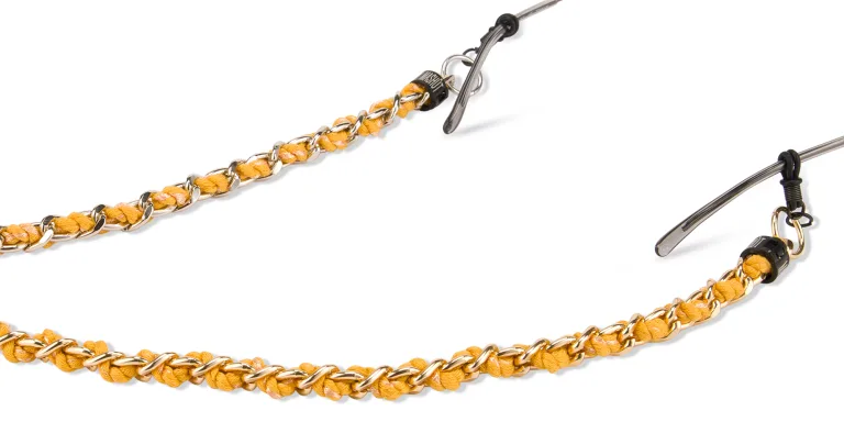 Shop MASHUT Safran Unisex Glasses Chain in Yellow online.