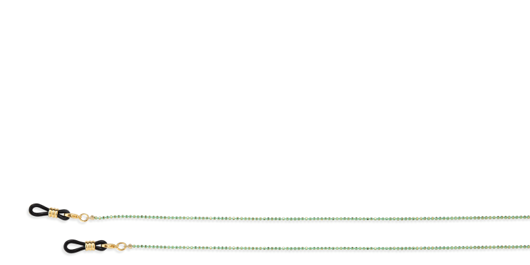 Shop LUTECE Camille Glasses Chain in Green online.