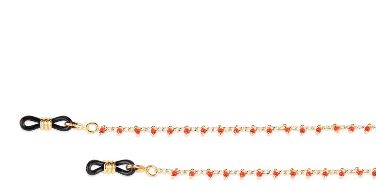 Shop LUTECE Charlotte Glasses Chain in Red online.