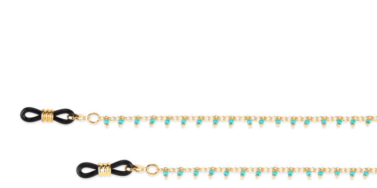 Shop LUTECE Charlotte Glasses Chain in Blue online.