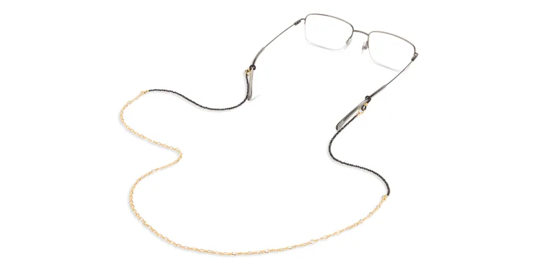 Shop DIFFUSER TOKYO Black Spinel Unisex Glasses Chain in Black online.