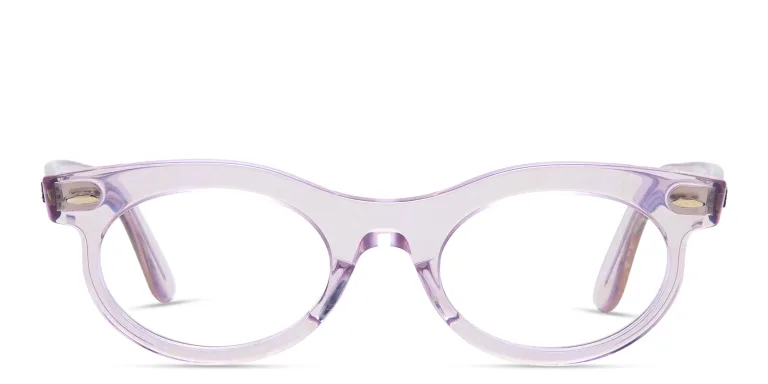 Shop Ray-Ban Wayfarer Oval Optics Change Eyeglasses in Purple online.