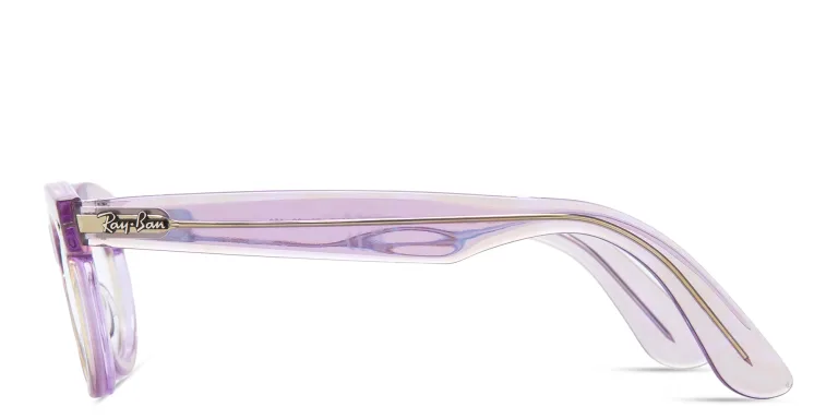 Shop Ray-Ban Wayfarer Oval Optics Change Eyeglasses in Purple online.