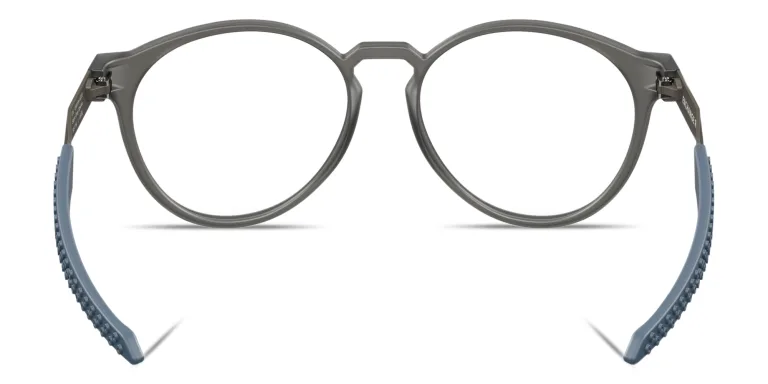 Shop Oakley Exchange R Round Eyeglasses in Grey online.