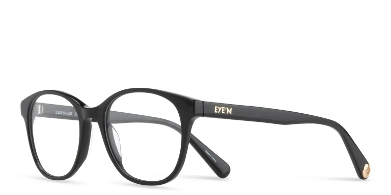 Shop EYE'M Round Eyeglasses in Black online.