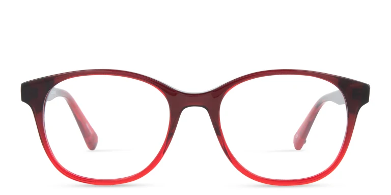 Shop EYE'M Round Eyeglasses in Red online.