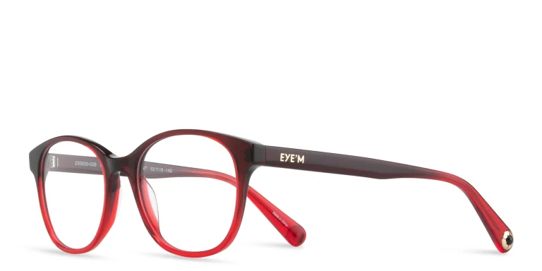 Shop EYE'M Round Eyeglasses in Red online.