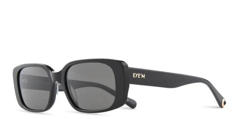 Shop EYE'M Rectangle Sunglasses in Black online.
