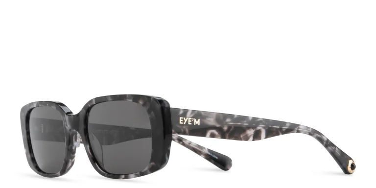 Shop EYE'M Rectangle Sunglasses in Black online.