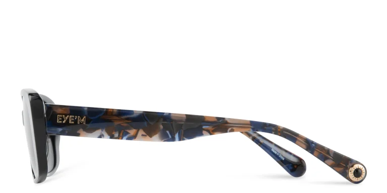 Shop EYE'M Rectangle Sunglasses in Black online.
