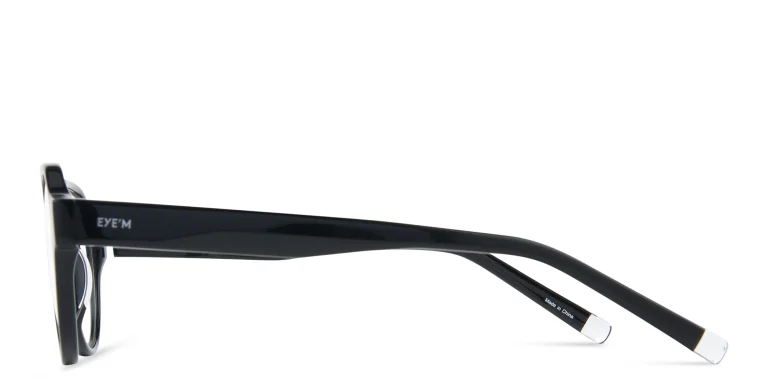 Shop EYE'M Round Eyeglasses in Black online.
