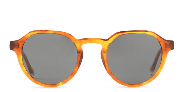 Shop EYE'M Round Sunglasses in Brown online.
