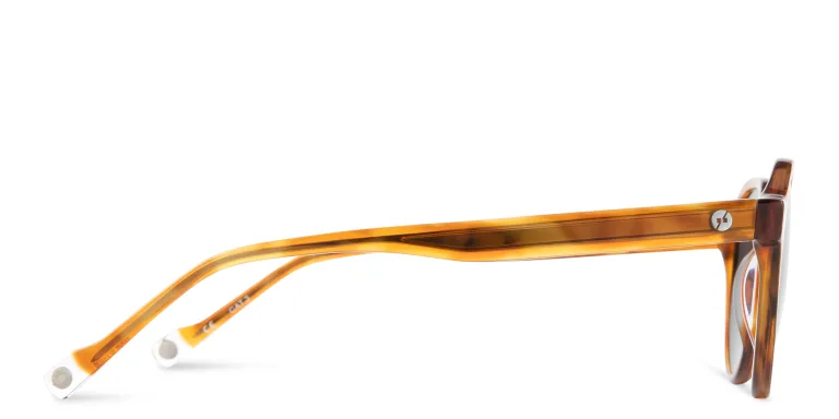 Shop EYE'M Round Sunglasses in Brown online.