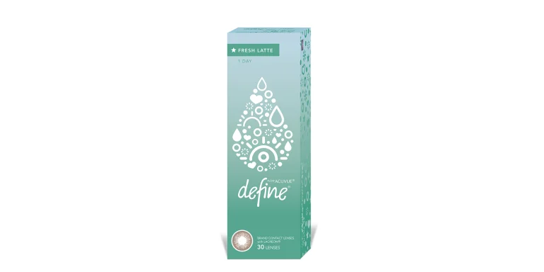 Shop ACUVUE 1-Day Define Fresh Color Contact Lenses - Latte in Hazel online.