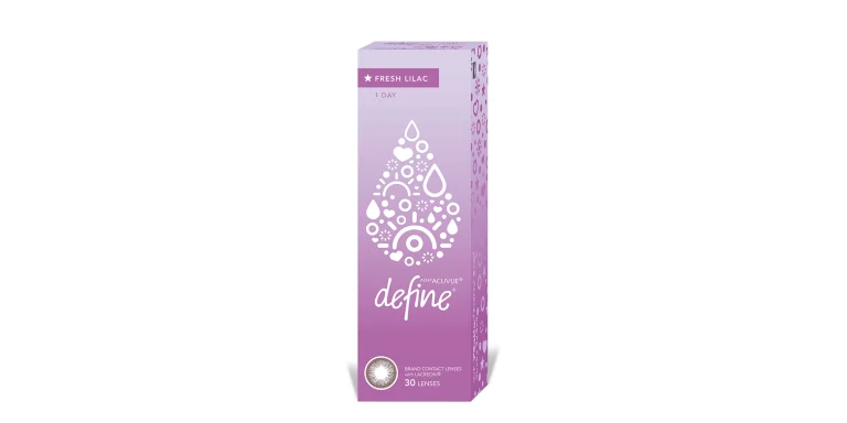Shop ACUVUE 1-Day Define Fresh Color Contact Lenses - Lilac in Violet online.