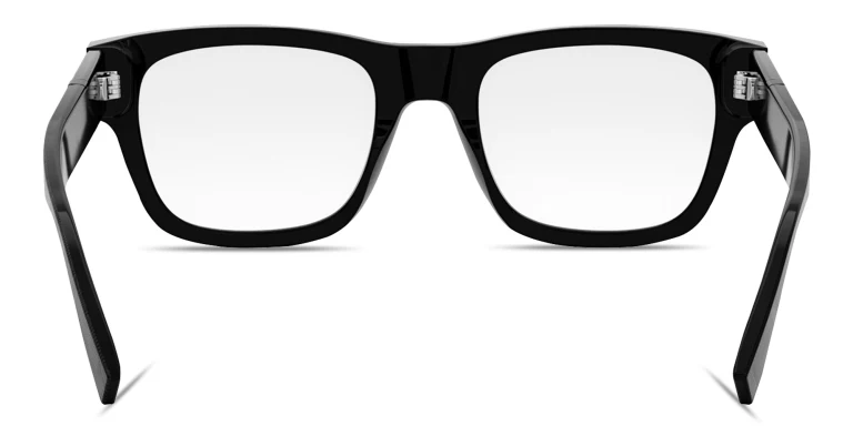 Shop FENDI Fendi Diagonal Black Rectangular Eyeglasses in Black online.