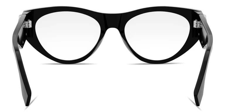 Shop FENDI Fendi First Black Cat-Eye Eyeglasses in Black online.