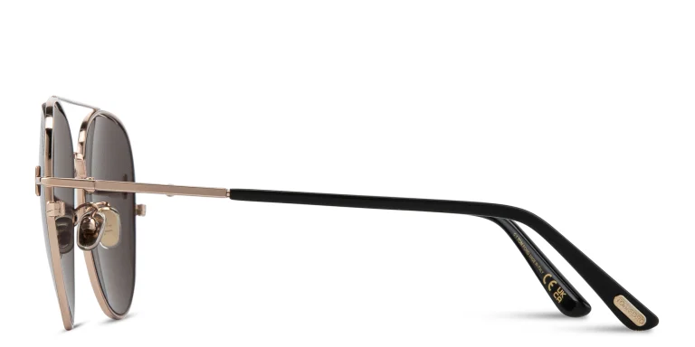 Shop TOM FORD T Logo Aviator Sunglasses in Gold online.