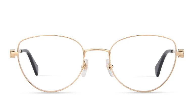 Shop Cartier Signature 'C'de Cartier Wide Round Eyeglasses in Gold online.