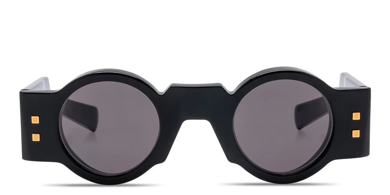 Shop BALMAIN Olivier Unisex Round Sunglasses in Black online.