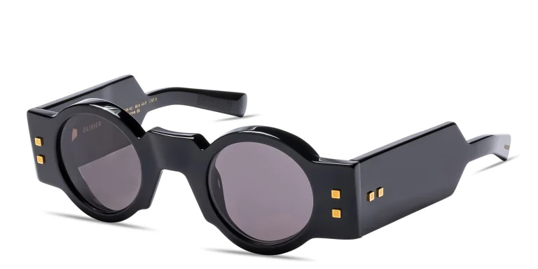Shop BALMAIN Olivier Unisex Round Sunglasses in Black online.