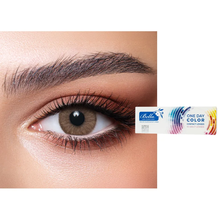 Shop Bella One-Day Color Contact Lenses - Cove in Light Brown online.