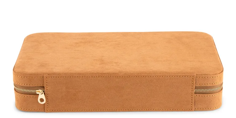 Shop MO Cases Unisex Velvet Travel Case in Beige online.