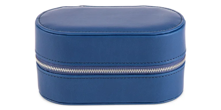 Shop MO Cases Leather Travel Case in Blue online.