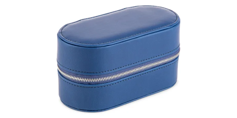 Shop MO Cases Leather Travel Case in Blue online.