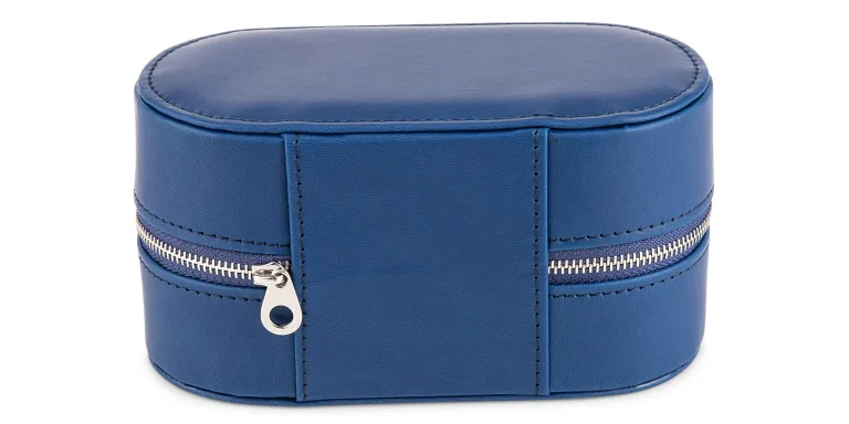 Shop MO Cases Leather Travel Case in Blue online.