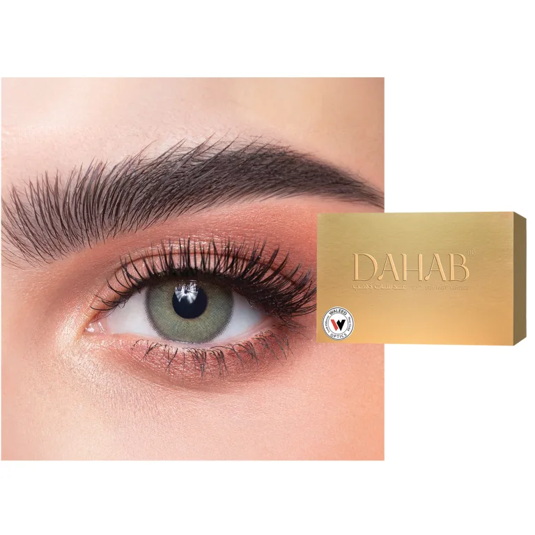 Shop DAHAB Monthly Color Contact Lenses - Green in Green online.