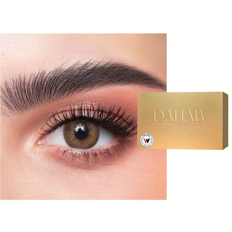 Shop DAHAB Monthly Color Contact Lenses - Kaf in Light Brown online.