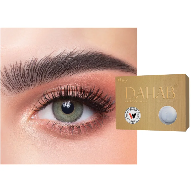 Shop DAHAB 1-Day Color Contact Lenses - Green in Green online.