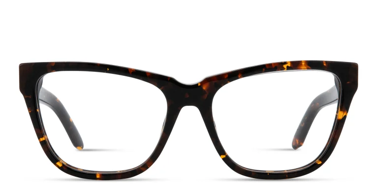 Shop OFF WHITE Logo Signature Unisex Wide Cat-Eye Eyeglasses in Havana online.