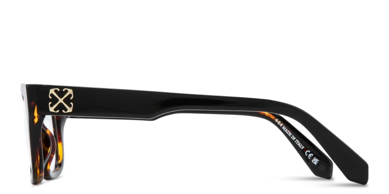 Shop OFF WHITE Arrows Motif Unisex Pillow Eyeglasses in Black online.