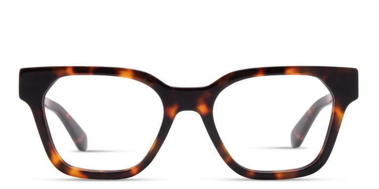 Shop OFF WHITE Arrows Motif Unisex Square Eyeglasses in Havana online.