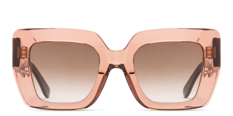 Shop Emmanuelle Khanh Midnight Oversized Square Sunglasses in Brown online.