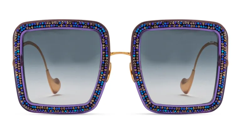 Shop ANNA KARIN KARLSSON Beaming Sky Limited Edition Oversized Square Sunglasses in Purple online.