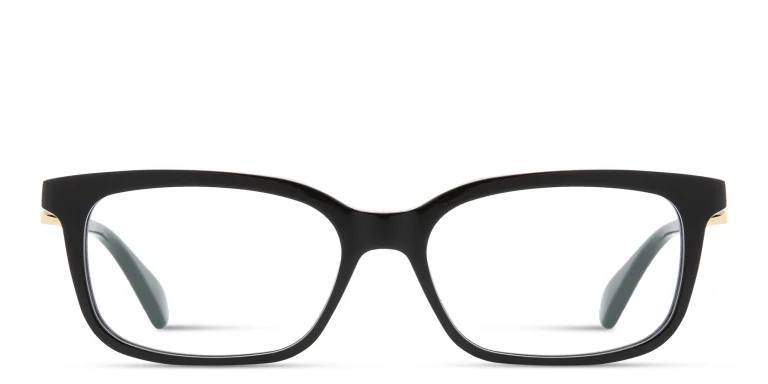 Shop Cartier Signature C de Cartier Rectangle Eyeglasses in Black online.