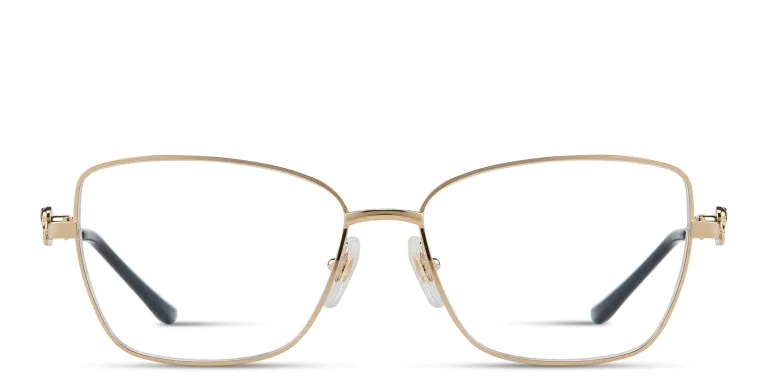 Shop Cartier Panthère de Cartier Wide Cat-Eye Eyeglasses in Gold online.