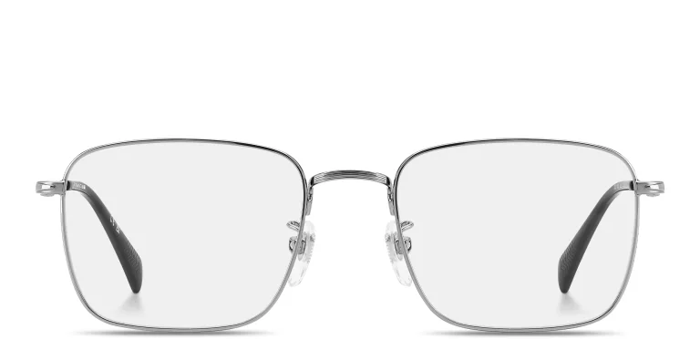 Shop DAVID BECKHAM Talisman Square Eyeglasses in Silver online.