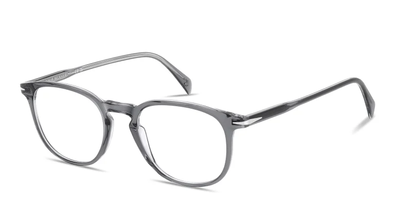 Shop DAVID BECKHAM Talisman Pillow Eyeglasses in Grey online.