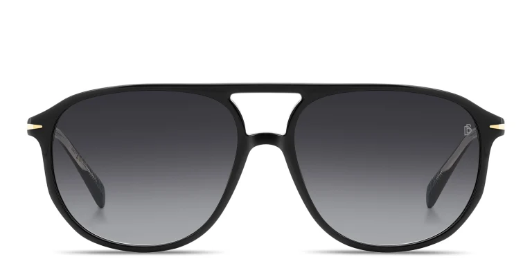 Shop DAVID BECKHAM Talisman Pilot Sunglasses in Black online.