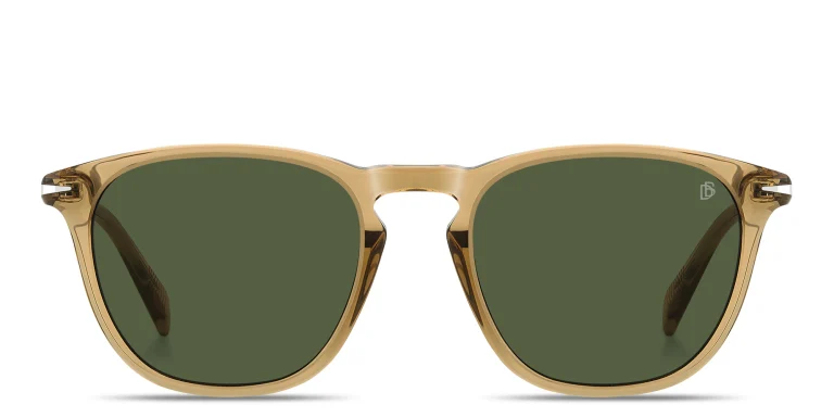 Shop DAVID BECKHAM Talisman Square Sunglasses in Yellow online.