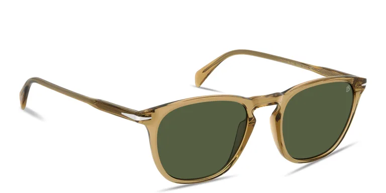 Shop DAVID BECKHAM Talisman Square Sunglasses in Yellow online.