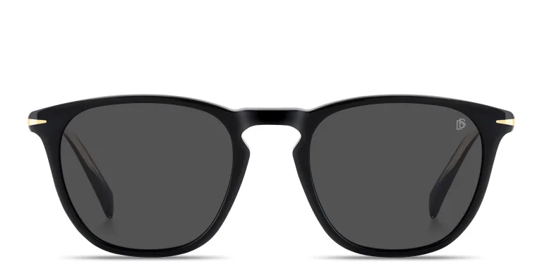 Shop DAVID BECKHAM Talisman Square Sunglasses in Black online.