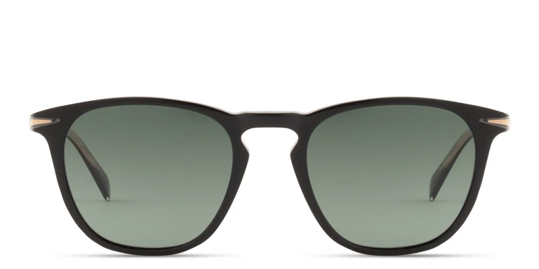 Shop DAVID BECKHAM Talisman Square Sunglasses in Black online.